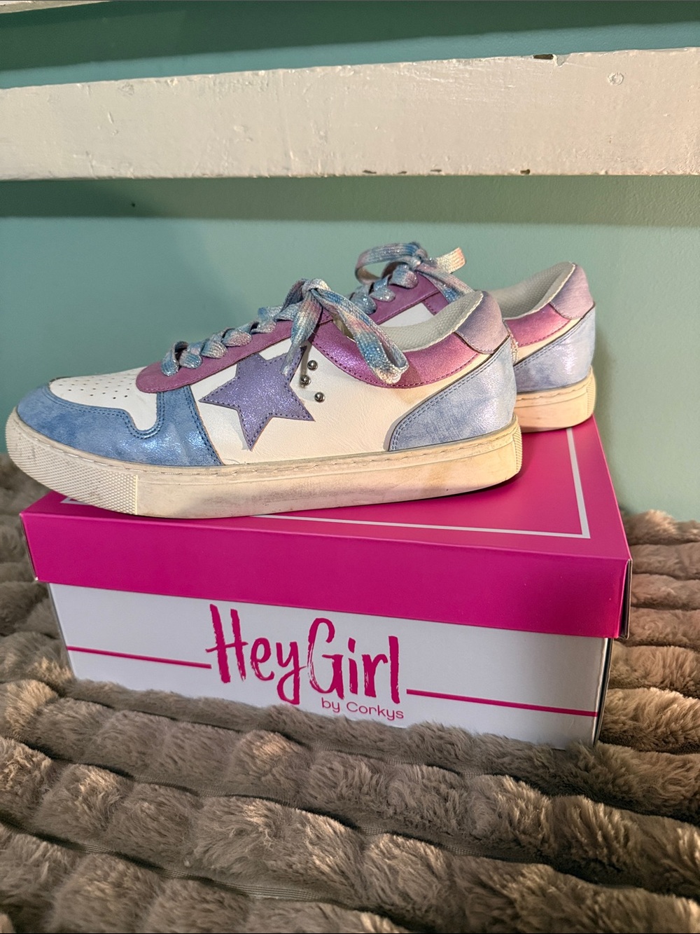 HeyGirl by Corkys Womens Pastel Multi Constellation Sneaker